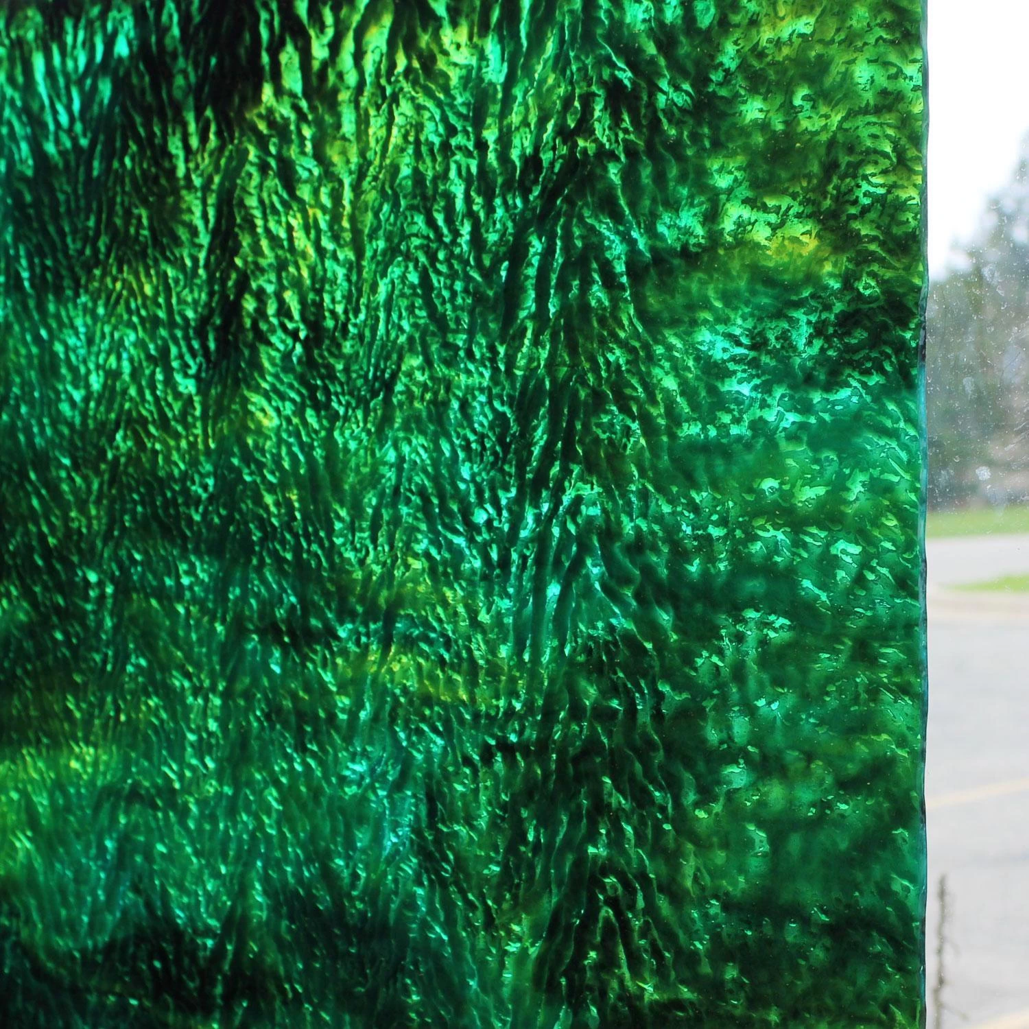 Uro Emerald, Chartruese And Turquoise Herringbone Ripple - Image 4