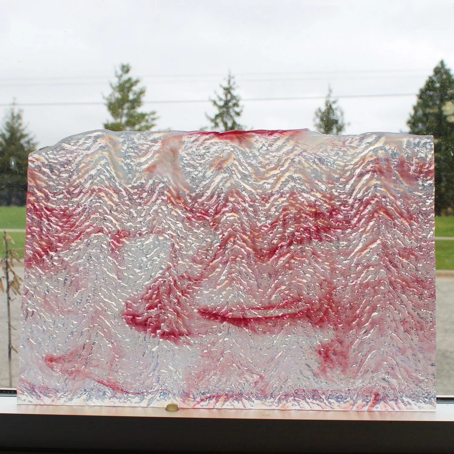 Uro Gold Pink And White Herringbone Ripple - Image 2