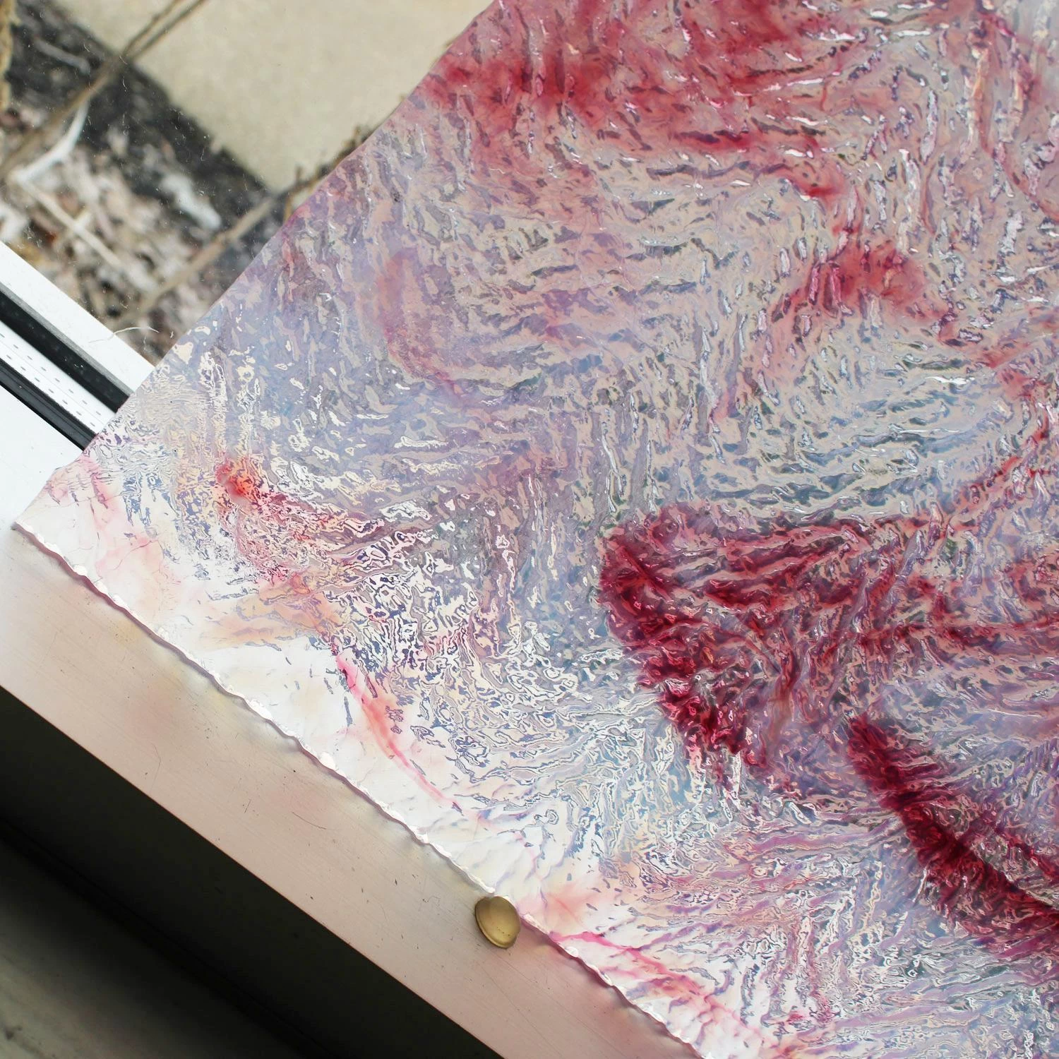 Uro Gold Pink And White Herringbone Ripple - Image 5