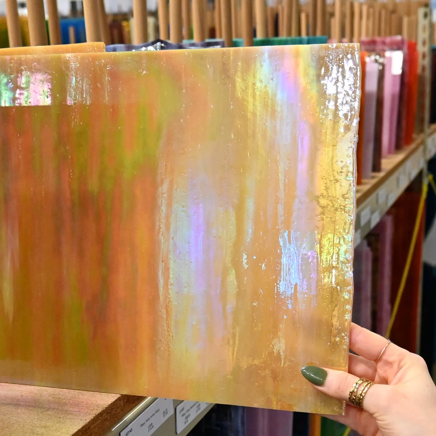 Tiffany Today Amber Iridized Opal Wispy - Image 5